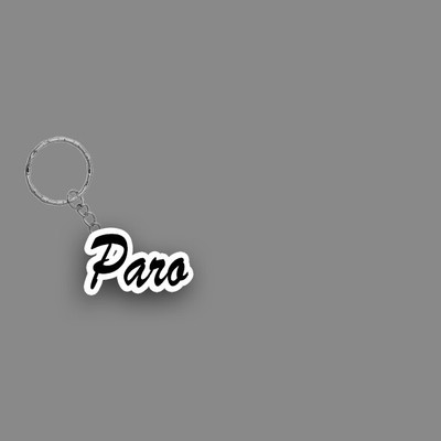 SY Gifts SYG Paro Name Keychain White And Black Key Chain