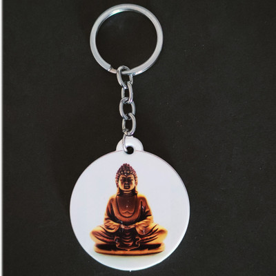 Shiv Jagdamba Religious Lord Gautam Buddha Polymer Keychain ShivKeyP53 Key Chain