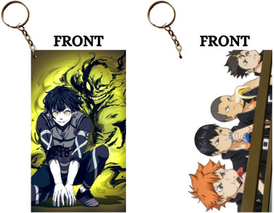 Hariyaali Enterprises LLP BACHIRA EGO STANDS UP X KARASUNO STRESSED Unique Style 2 pcs Combo Key Chain