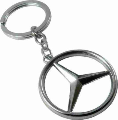Jainsburys Mercedes Logo Silver Metal Keychain & best quality keychain For Car Lovers Key Chain