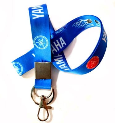 Meeko.com Fabric Id blue tag lanyard for bike and Scooters Key Chain