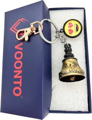 VOONTO Guardian Bell Keychain Tibetan Bell Key Chain Eyes Hart Smile Gold Hok Gren Pck1 Key Chain