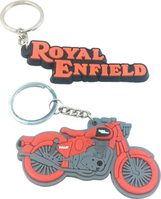 Key Era Single Side Royal Bullet Enfield Re Combo Rubber Bike Key Chain