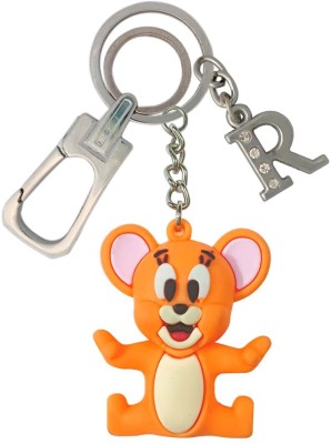 HANDSOME ISK Multicolor Jerry In Rubber Fashionable Locking Lock With R Letter Key Chain