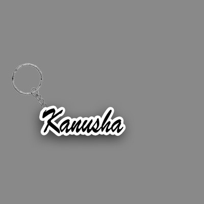 SY Gifts SYG Kanusha Name Keychain White And Black Key Chain