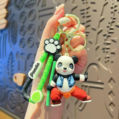 Radhya Accessories Kung Fu Panda Keychain for Bags, Panda Keyrings Cartoon Keychain for Girls Key Chain