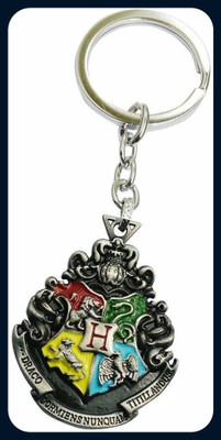 GIKH Silver Harry Potter Double Sided Inspired Hogwarts-Keychain Key Chain