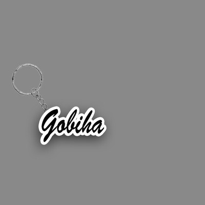 SY Gifts SYG Gobiha Name Keychain White And Black Key Chain