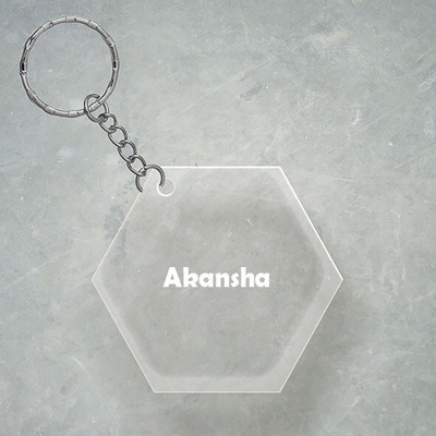 SY Gifts Akansha Name Hexagon Keychain Key Chain