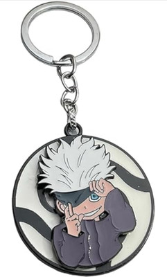 HappierYou Gojo Satoru Jujutsu Kaisen Anime Premium Keychain – 360° Rotating Design Key Chain