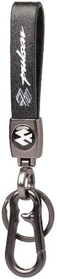GKM Stylish Stripe Keychain Keyrings for Bajaj Pulsar bike (Pack of 1) Key Chain