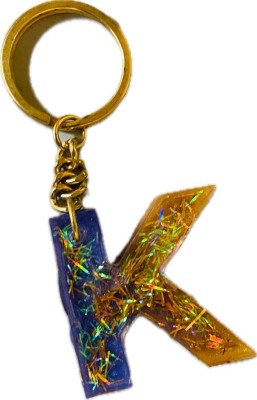 Pragani Arts K Letter Resin Key Chain - Stylish & Durable for Girls, Cars, Men & Bikes Key Chain