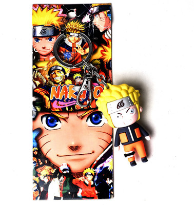 WHITE POPCORN Naruto Anime 3D keychain Naruto uzumaki Keychain Made of Silicon Key Chain