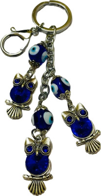 SRG Evil Eye attractive Owl Najar battu premium quality keychain_KC Key Chain