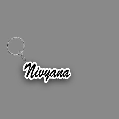 SY Gifts SYG Nivyana Name Keychain White And Black Key Chain