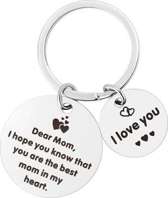 Myurawells Best Mom Keychain Gifts for Mom from Daughter Son, Mother Birthday Gifts Key Chain