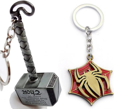 BBG FK_Combo of Thor hammer & Spiderman Keychain & Best quality keychain Key Chain