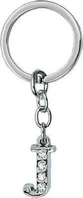 SBE Collections Alphabet Letter Keychain - J Letter Metal Key Ring for Car, Bike, House & Office Key Chain