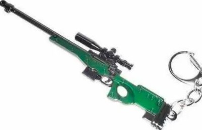 GOZLE Pubg Mini 14 CAL Gun 3D Metal Body Props 120mm Length Key Chain Key Chain