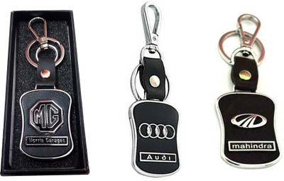 GSV MG,Audi,Mahindra logo Leather hook Keychain best quality keychain Key Chain