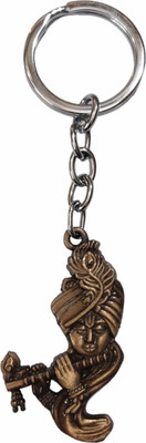 dk printing Jai Shree Krishn Double Side Super Keyring Car Bike Home Office Metal Keychain Key Chain