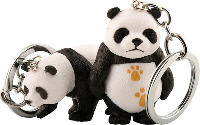 RainSound Cute Panda 3D ( Pack of 2 ) Key Chain