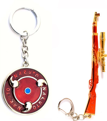 ShopTop Naruto spinning rotating keychain and PUBG red gun Key Chain