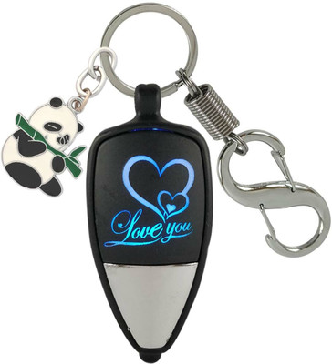 HANDSOME ISK LED Love U Light With Bamboo panda Locking Lock Key Chain