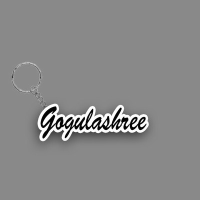 SY Gifts SYG Gogulashree Name Keychain White And Black Key Chain