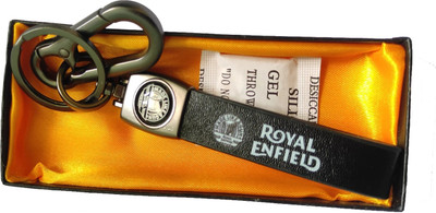 GKCH keychain-Royal Ednfield Leatherite Black Logo Key Chain