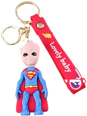 PEARLISH Groot 3D Rubber Keychain Key Chain