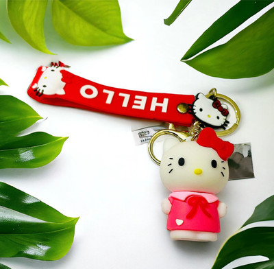 GKM Best quality Trendy 3D strap charm hello kitty keychain for girls & boys Key Chain