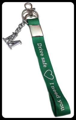 Meeko.com M letter with Drive Safe Tag key chain 0j Premium Key Chain