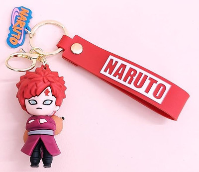 Tera13 Naru-to Key Rings with Hook & Straps, 3D rubber Keychain Key Chain