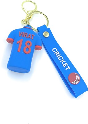 Sbb Novelty Virat Kohli Indian Jersey 3D Silicon Keyring with Long Strap King Kohli Key Chain