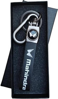 MAG BEE Mahindra logo printed leather strap with hook -kC33 Key Chain