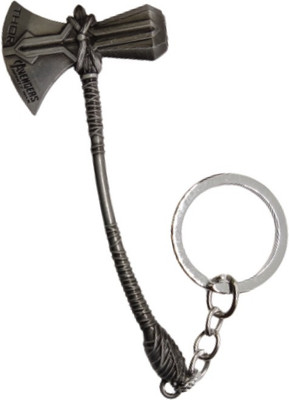 BIPS ENTERPRISES Marvel Avengers Thor Stormbreaker silver Metal Keychain for Bike, Boys, Men Key Chain