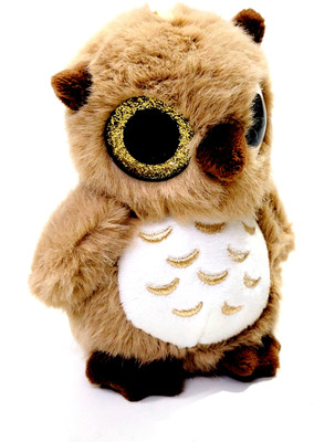 ADOREAL OWL SOFT TOY BROWN COLOR KEYCHAIN AND KEYRING Key Chain