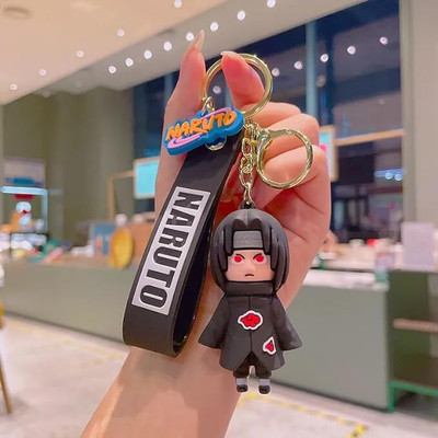 Taskin Naruto 3D keychain Anime Key rings Ninja Warrior With Long Ribbon Key Chain Key Chain