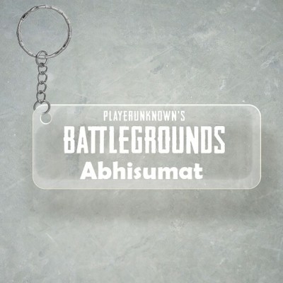 SY Gifts PUBG Design With Abhisumat Name Key Chain