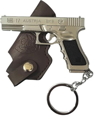 gtrp PUBG Gun Austria 17 Revolver Keychain, Metal Key Ring with Cover 06 Key Chain
