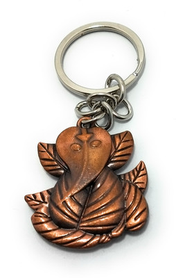 High Choice Double Sided Lord Leaf Ganesh or Ganpati or Ganesha Metal Key Chain