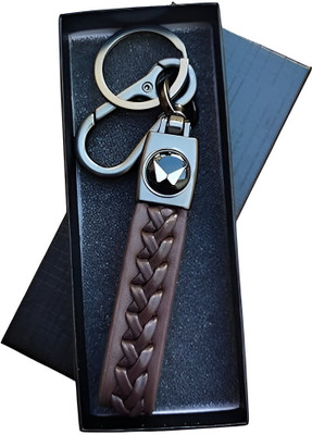MAG BEE Mahindra logo leather strap with hook (Brown)Key Chain Key Chain