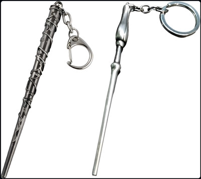 MAG BEE Harry Potter Pack of 2(Hermionie & Luna LoveGood) Magic Wand-kC361-Premium Key Chain