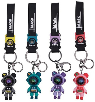 JUXEY AS-04 3D Astro Elegant Keyring Keychain PACK OF 4 Key Chain