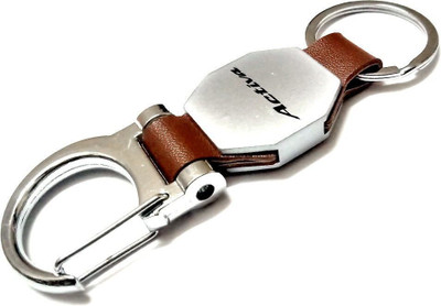 FLAMBE Model New Premium Leather Metal Hook Locking Keychain Key Chain