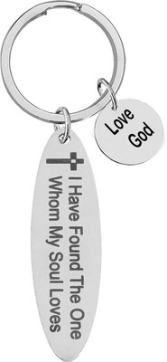 M Men Style I Have Found The One Whome My Soul Loves ( Love God) Steel Keychain LCSKey202359 Key Chain