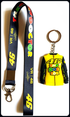 Meeko.com VR 46 black tag with Jacket 46 key chain-A Key Chain