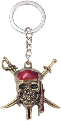 PEARLISH Premium Quality Caribbean Pirates Jack Skull Keychain K-1 Key Chain