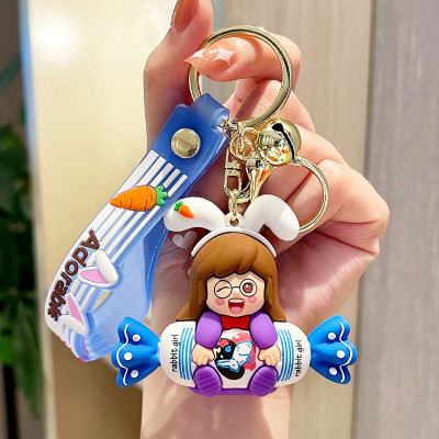MT BROTHERS Cartoon Characters Keychain for Girls Boys, Cute Silicon Accessories Key Chain